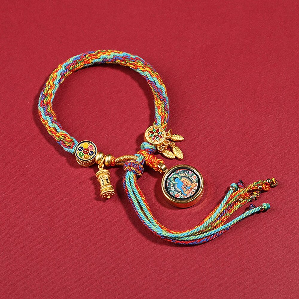 Lection Scripture and Ritual Rice Amulet Compile A Bracelet, Handmade